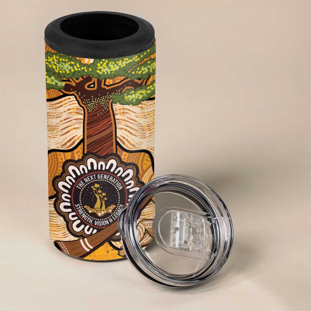 Aboriginal-Islanders NAIDOC Week Personalised 4 in 1 Can Cooler Tumbler Boab Tree Indigenous Art