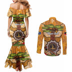 Aboriginal-Islanders NAIDOC Week Personalised Couples Matching Mermaid Dress and Long Sleeve Button Shirt Boab Tree Indigenous Art