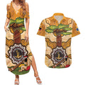 Aboriginal-Islanders NAIDOC Week Personalised Couples Matching Summer Maxi Dress and Hawaiian Shirt Boab Tree Indigenous Art