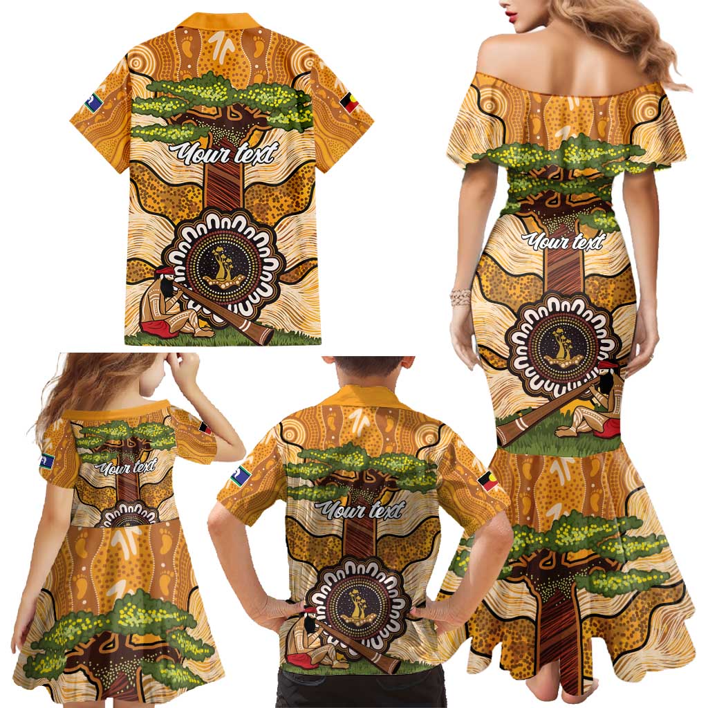 Aboriginal-Islanders NAIDOC Week Personalised Family Matching Mermaid Dress and Hawaiian Shirt Boab Tree Indigenous Art