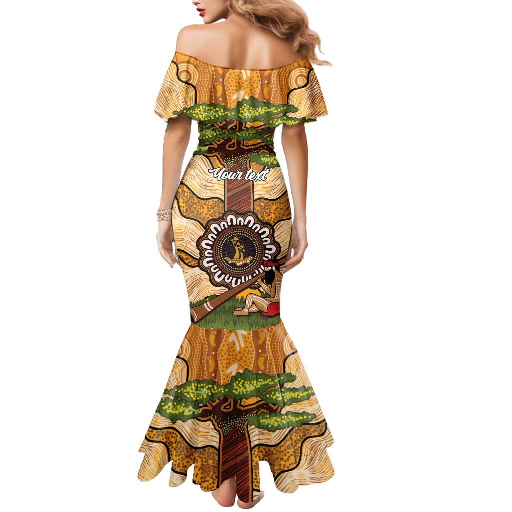 Aboriginal-Islanders NAIDOC Week Personalised Family Matching Mermaid Dress and Hawaiian Shirt Boab Tree Indigenous Art
