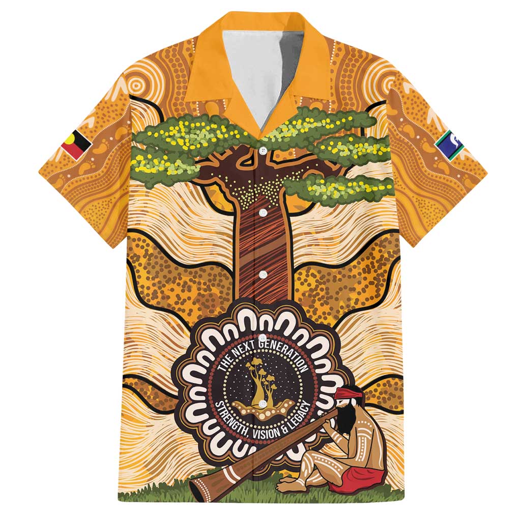 Aboriginal-Islanders NAIDOC Week Personalised Family Matching Off Shoulder Maxi Dress and Hawaiian Shirt Boab Tree Indigenous Art