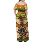 Aboriginal-Islanders NAIDOC Week Personalised Family Matching Off Shoulder Maxi Dress and Hawaiian Shirt Boab Tree Indigenous Art