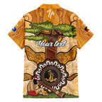 Aboriginal-Islanders NAIDOC Week Personalised Family Matching Off Shoulder Short Dress and Hawaiian Shirt Boab Tree Indigenous Art