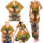 Aboriginal-Islanders NAIDOC Week Personalised Family Matching Tank Maxi Dress and Hawaiian Shirt Boab Tree Indigenous Art