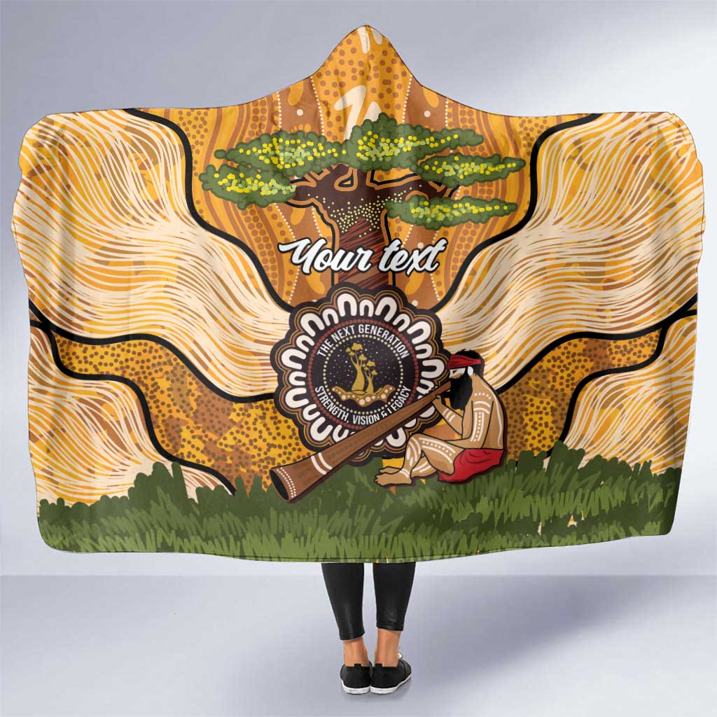 Aboriginal-Islanders NAIDOC Week Personalised Hooded Blanket Boab Tree Indigenous Art