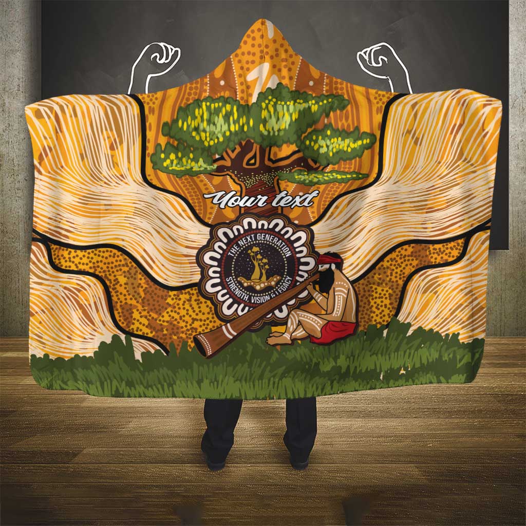 Aboriginal-Islanders NAIDOC Week Personalised Hooded Blanket Boab Tree Indigenous Art