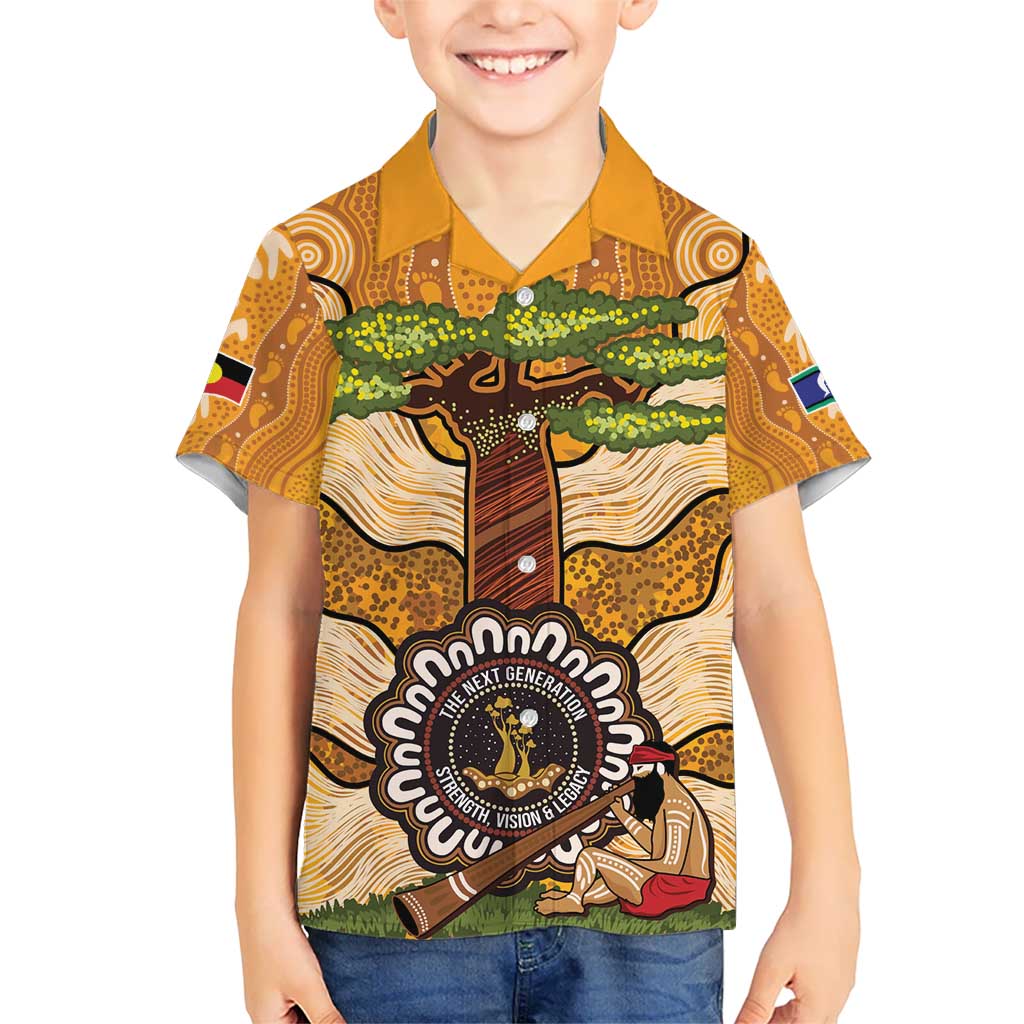 Aboriginal-Islanders NAIDOC Week Personalised Kid Hawaiian Shirt Boab Tree Indigenous Art