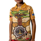 Aboriginal-Islanders NAIDOC Week Personalised Kid Polo Shirt Boab Tree Indigenous Art