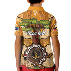 Aboriginal-Islanders NAIDOC Week Personalised Kid Polo Shirt Boab Tree Indigenous Art