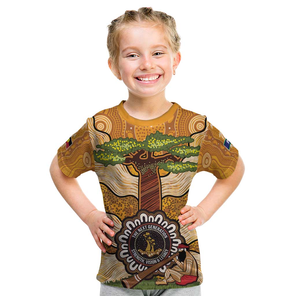 Aboriginal-Islanders NAIDOC Week Personalised Kid T Shirt Boab Tree Indigenous Art
