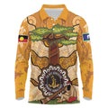 Aboriginal-Islanders NAIDOC Week Personalised Long Sleeve Polo Shirt Boab Tree Indigenous Art