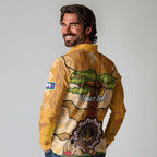 Aboriginal-Islanders NAIDOC Week Personalised Long Sleeve Polo Shirt Boab Tree Indigenous Art