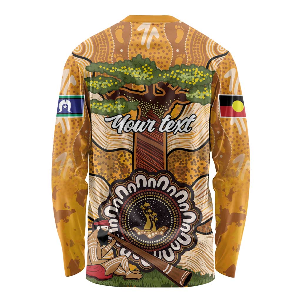 Aboriginal-Islanders NAIDOC Week Personalised Long Sleeve Shirt Boab Tree Indigenous Art