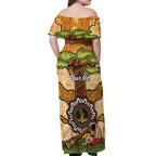 Aboriginal-Islanders NAIDOC Week Personalised Off Shoulder Maxi Dress Boab Tree Indigenous Art