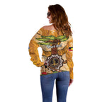 Aboriginal-Islanders NAIDOC Week Personalised Off Shoulder Sweater Boab Tree Indigenous Art