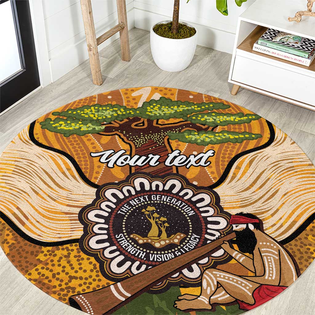 Aboriginal-Islanders NAIDOC Week Personalised Round Carpet Boab Tree Indigenous Art