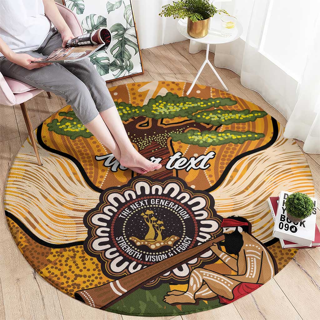 Aboriginal-Islanders NAIDOC Week Personalised Round Carpet Boab Tree Indigenous Art