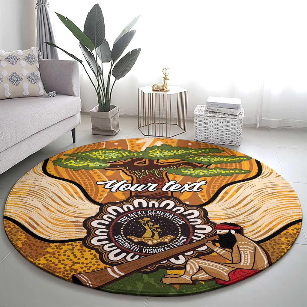 Aboriginal-Islanders NAIDOC Week Personalised Round Carpet Boab Tree Indigenous Art