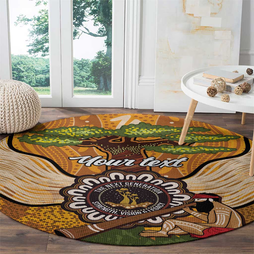 Aboriginal-Islanders NAIDOC Week Personalised Round Carpet Boab Tree Indigenous Art