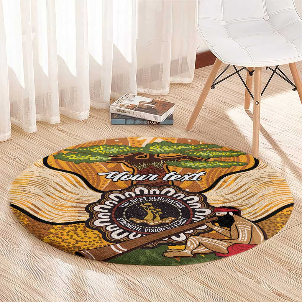 Aboriginal-Islanders NAIDOC Week Personalised Round Carpet Boab Tree Indigenous Art