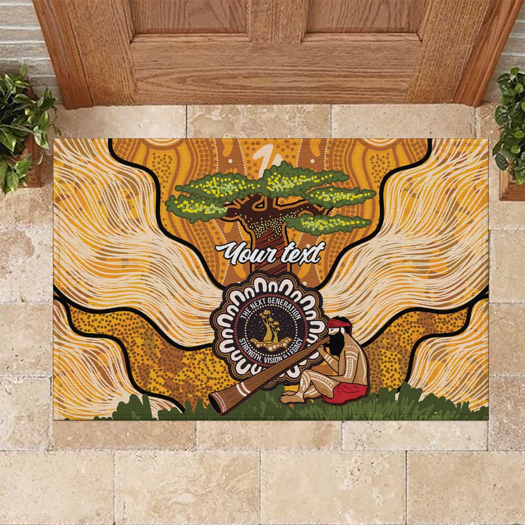 Aboriginal-Islanders NAIDOC Week Personalised Rubber Doormat Boab Tree Indigenous Art
