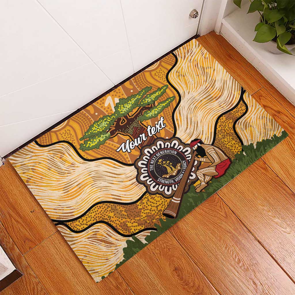 Aboriginal-Islanders NAIDOC Week Personalised Rubber Doormat Boab Tree Indigenous Art