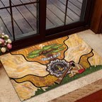 Aboriginal-Islanders NAIDOC Week Personalised Rubber Doormat Boab Tree Indigenous Art