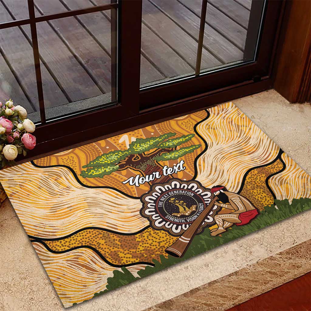 Aboriginal-Islanders NAIDOC Week Personalised Rubber Doormat Boab Tree Indigenous Art