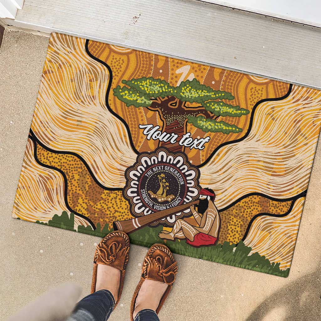 Aboriginal-Islanders NAIDOC Week Personalised Rubber Doormat Boab Tree Indigenous Art