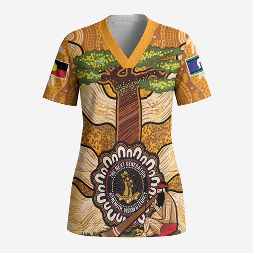 Aboriginal-Islanders NAIDOC Week Personalised Scrub Top Boab Tree Indigenous Art - Aussie Hoodie