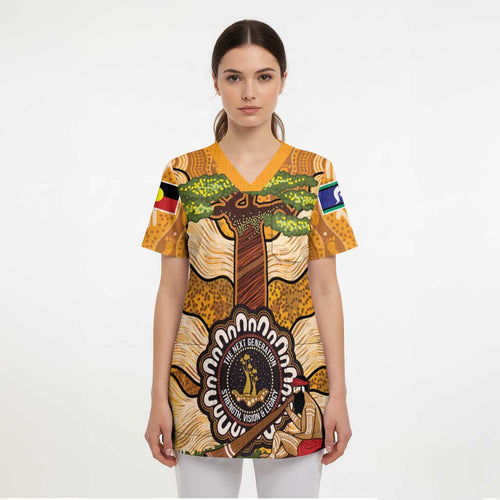 Aboriginal-Islanders NAIDOC Week Personalised Scrub Top Boab Tree Indigenous Art - Aussie Hoodie