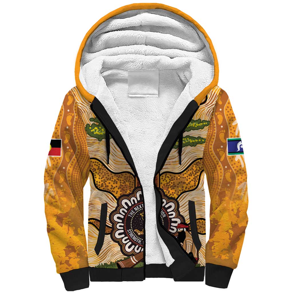 Aboriginal-Islanders NAIDOC Week Personalised Sherpa Hoodie Boab Tree Indigenous Art