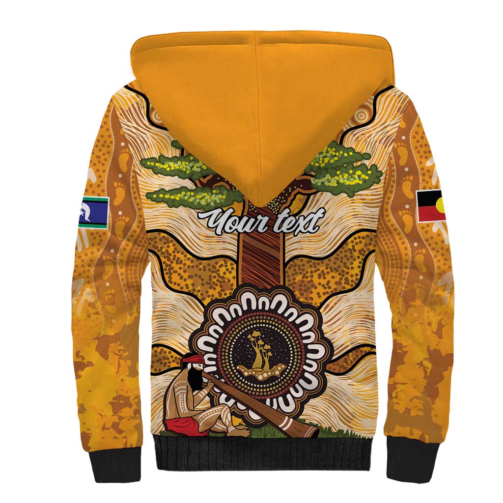 Aboriginal-Islanders NAIDOC Week Personalised Sherpa Hoodie Boab Tree Indigenous Art