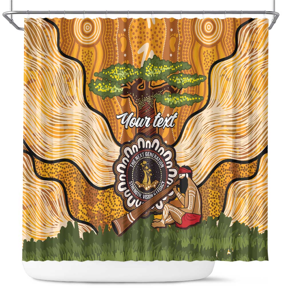 Aboriginal-Islanders NAIDOC Week Personalised Shower Curtain Boab Tree Indigenous Art