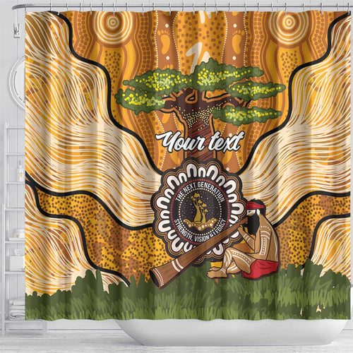 Aboriginal-Islanders NAIDOC Week Personalised Shower Curtain Boab Tree Indigenous Art
