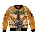 Aboriginal-Islanders NAIDOC Week Personalised Sleeve Zip Bomber Jacket Boab Tree Indigenous Art