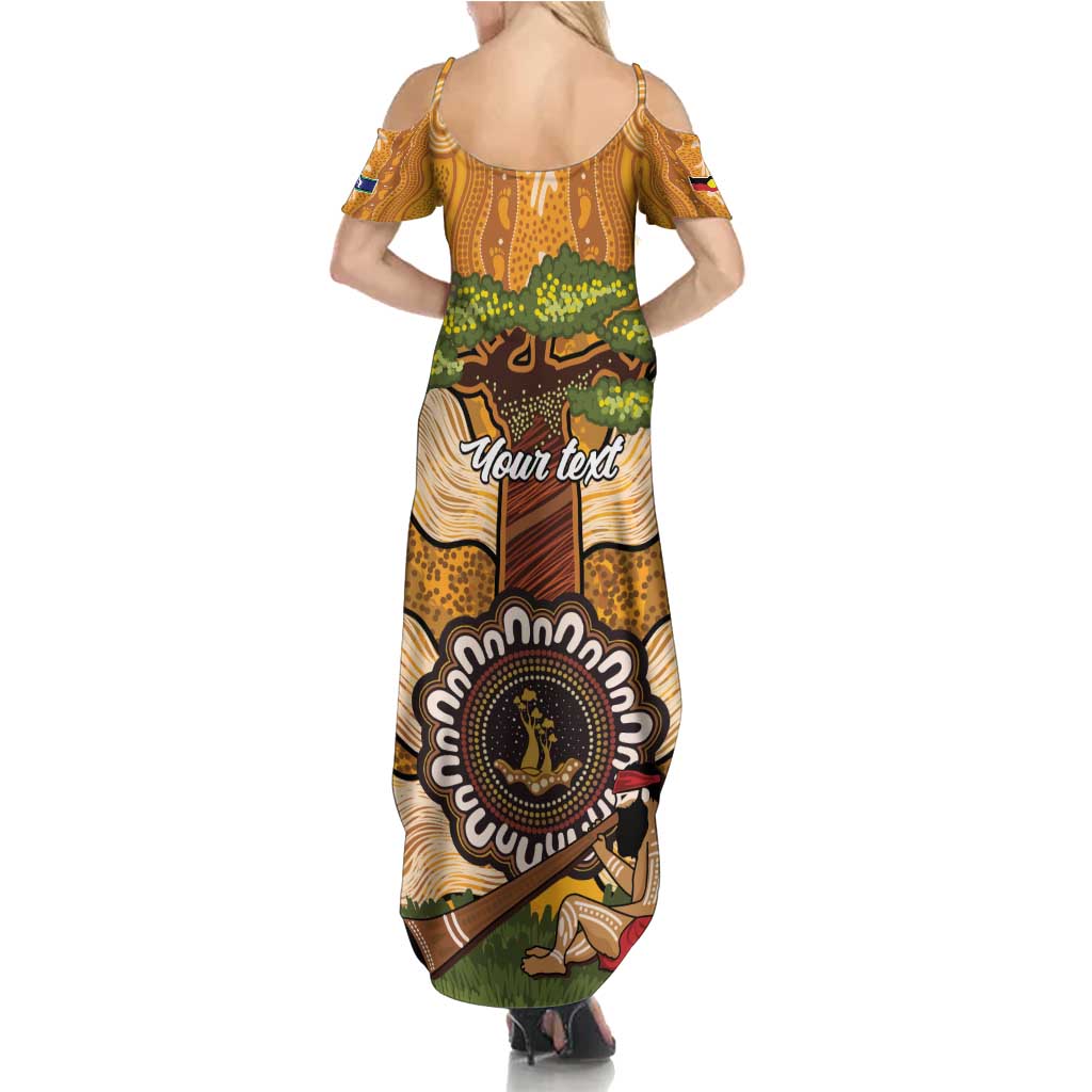 Aboriginal-Islanders NAIDOC Week Personalised Summer Maxi Dress Boab Tree Indigenous Art