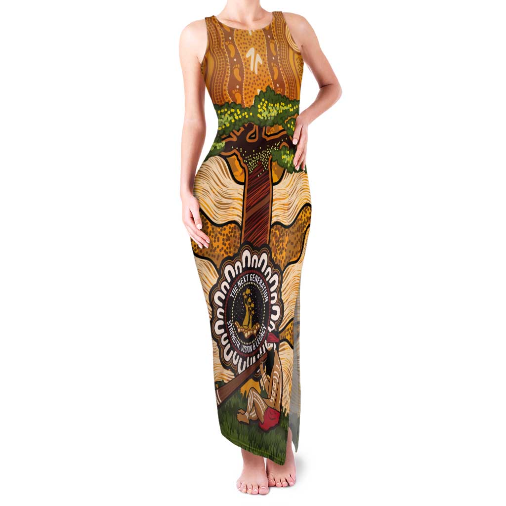Aboriginal-Islanders NAIDOC Week Personalised Tank Maxi Dress Boab Tree Indigenous Art