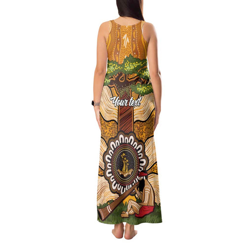 Aboriginal-Islanders NAIDOC Week Personalised Tank Maxi Dress Boab Tree Indigenous Art