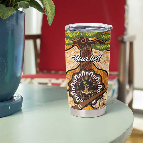 Aboriginal-Islanders NAIDOC Week Personalised Tumbler Cup Boab Tree Indigenous Art