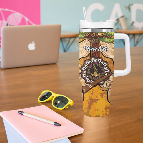 Aboriginal-Islanders NAIDOC Week Personalised Tumbler With Handle Boab Tree Indigenous Art