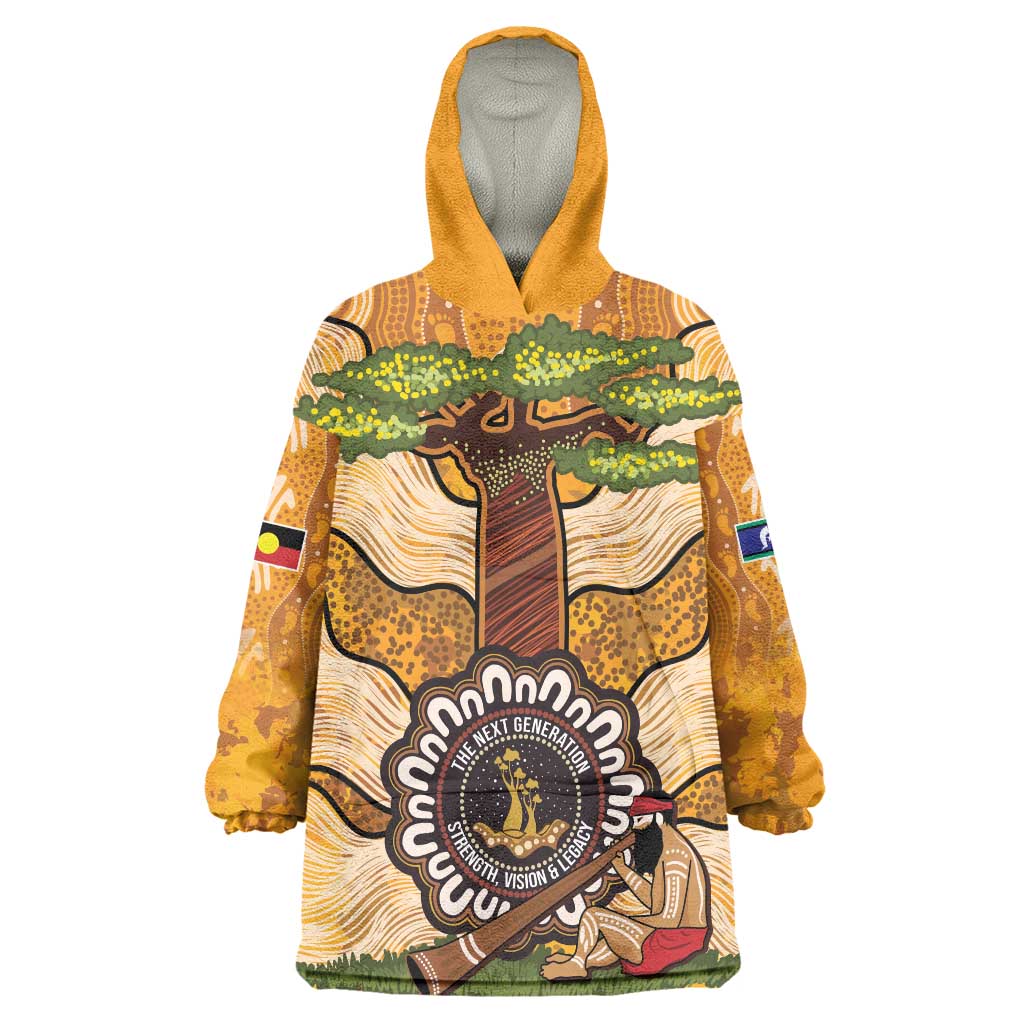 Aboriginal-Islanders NAIDOC Week Personalised Wearable Blanket Hoodie Boab Tree Indigenous Art
