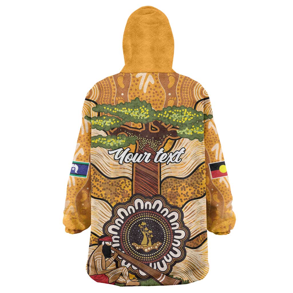 Aboriginal-Islanders NAIDOC Week Personalised Wearable Blanket Hoodie Boab Tree Indigenous Art