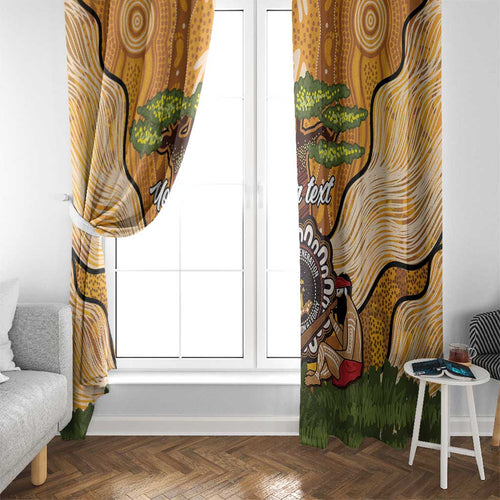 Aboriginal-Islanders NAIDOC Week Personalised Window Curtain Boab Tree Indigenous Art