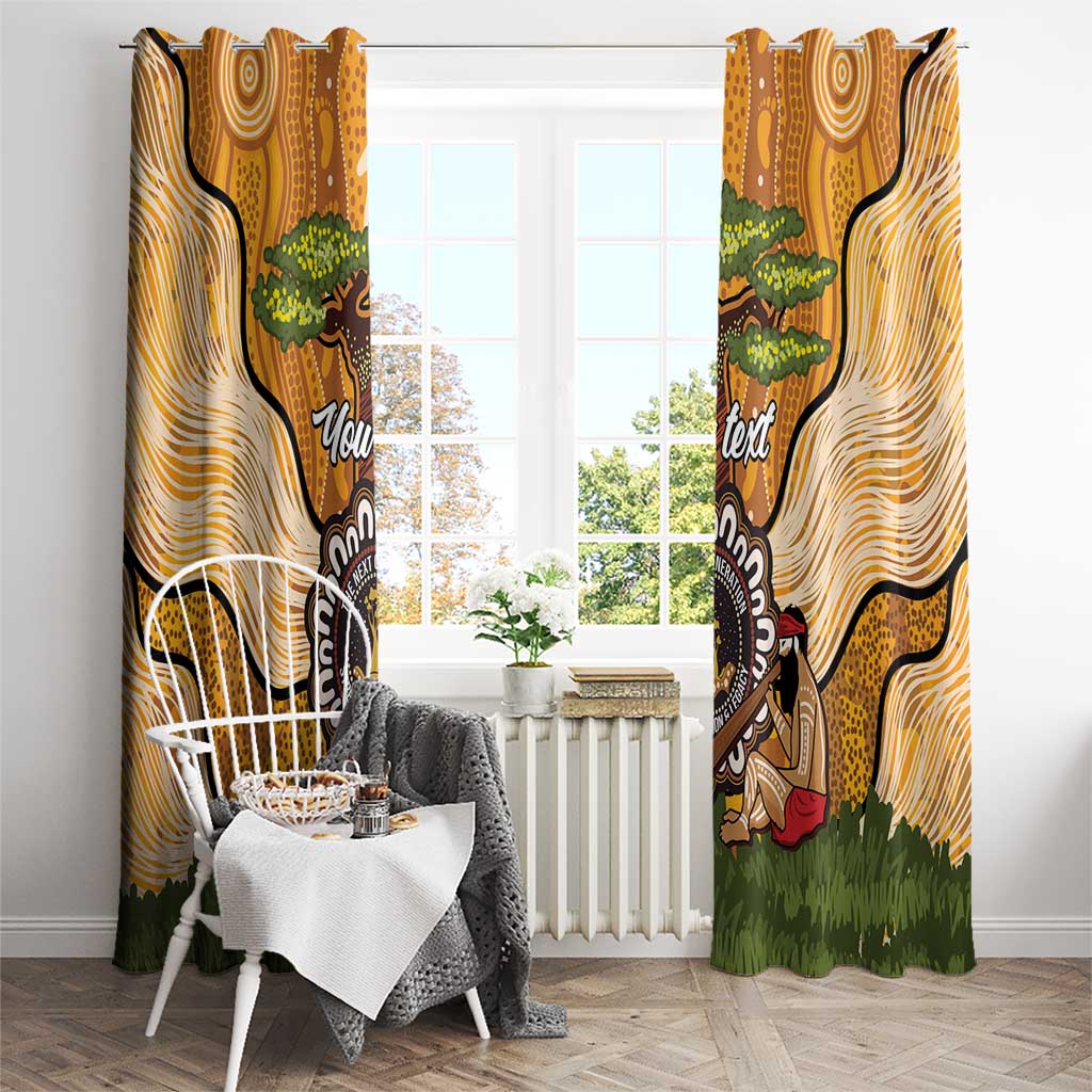 Aboriginal-Islanders NAIDOC Week Personalised Window Curtain Boab Tree Indigenous Art