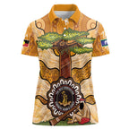 Aboriginal-Islanders NAIDOC Week Personalised Women Polo Shirt Boab Tree Indigenous Art