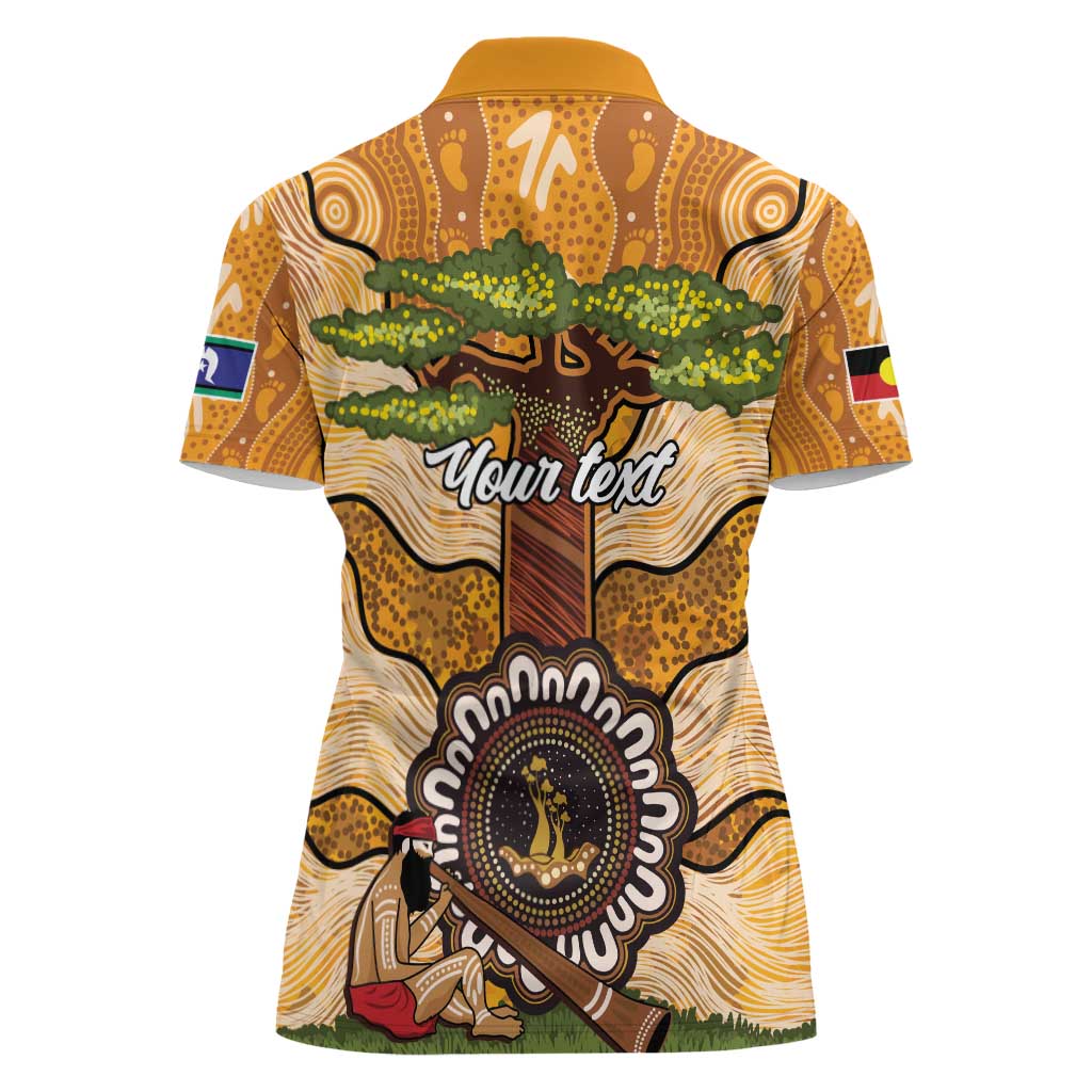 Aboriginal-Islanders NAIDOC Week Personalised Women Polo Shirt Boab Tree Indigenous Art