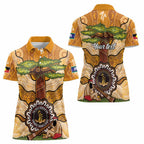 Aboriginal-Islanders NAIDOC Week Personalised Women Polo Shirt Boab Tree Indigenous Art
