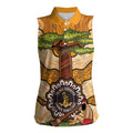Aboriginal-Islanders NAIDOC Week Personalised Women Sleeveless Polo Shirt Boab Tree Indigenous Art